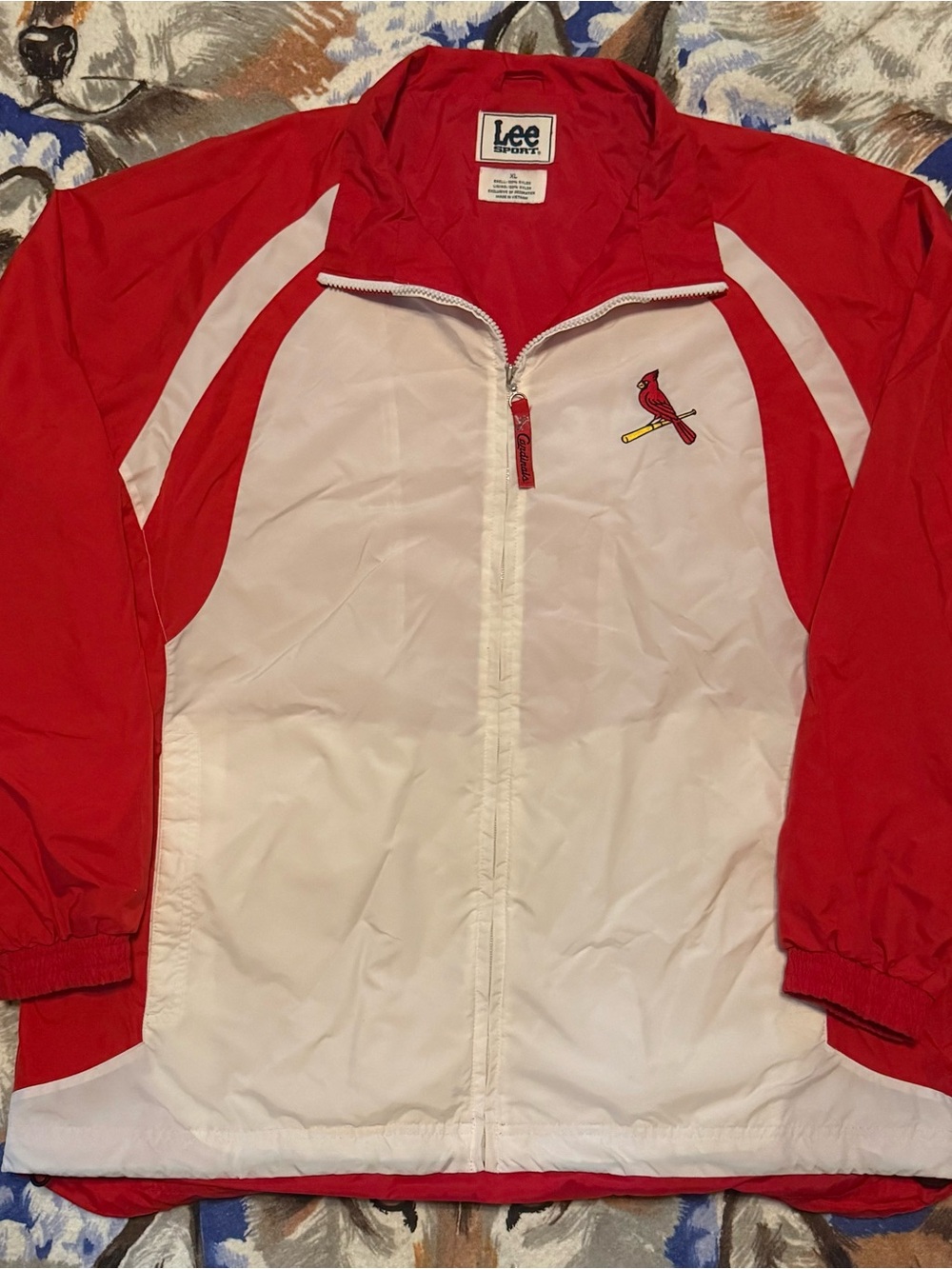 Lee Red and White St. Louis Cardinals Windbreaker Jacket
